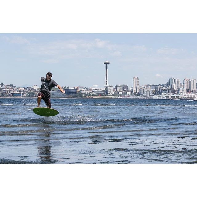 Instabanger: Space Needle skimboarding sessions with @equalmotion